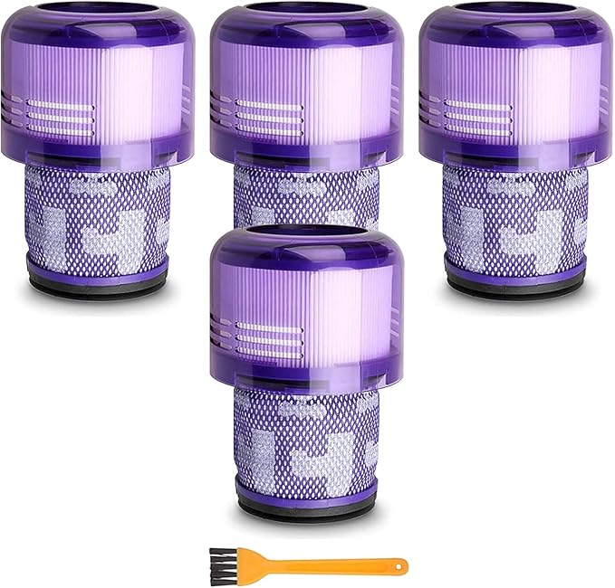 4 Pack V11 Vacuum Filters Replacement for Dyson-V11 Animal V11 Torque Drive V11 Extra V11 Complete V15 Detect V15s Detect Submarine Cordless Vacuum Cleaners, Replace Part # 970013-02