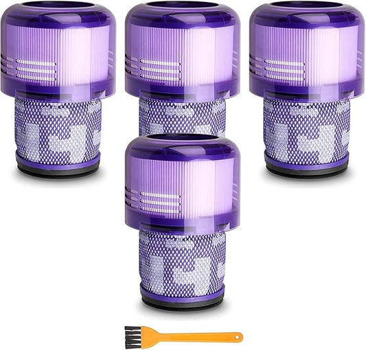 4 Pack V11 Vacuum Filters Replacement for Dyson-V11 Animal V11 Torque Drive V11 Extra V11 Complete V15 Detect V15s Detect Submarine Cordless Vacuum Cleaners, Replace Part # 970013-02