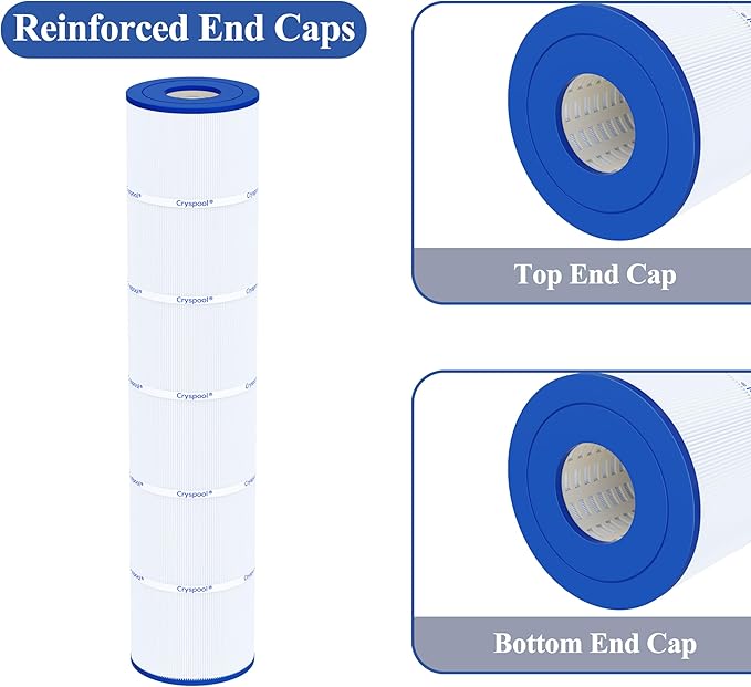 Cryspool® 07113 Filter Compatible with CX1280RE, SwimClear C5025, C5030, C5000, PA131-PAK4, C-7494, C5020, FC-1227, 4 ×131 Sq. Ft Pool Filter Cartridge, 4 Pack