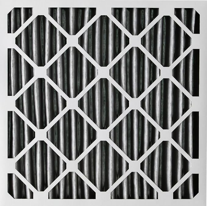 Nordic Pure 20x20x4 (Actual Size: 19 1/2 x 19 1/2 x 3 5/8) Pleated Plus Carbon Air Filters MERV 8 1 Pack