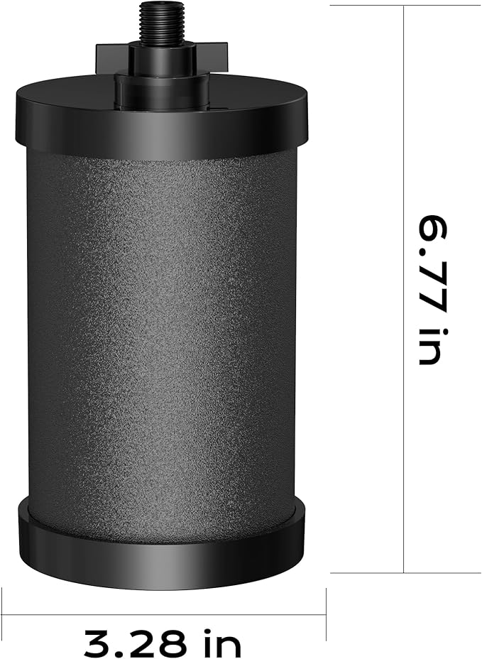 2387 Pro Black Filter, 2-Pack NSF/ANSI 42 Certified Replacement for Alexapure 2387 Filter, Compatible with Alexapure Water Filtration System 5000 Gallon