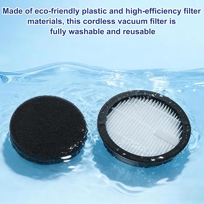 HEPA Vacuum Replacement Filters Fits for AFNOP Acevac11 Cordless Vacuum Cleaner, Washable and Durable Filters,4 Pack Filter Parts