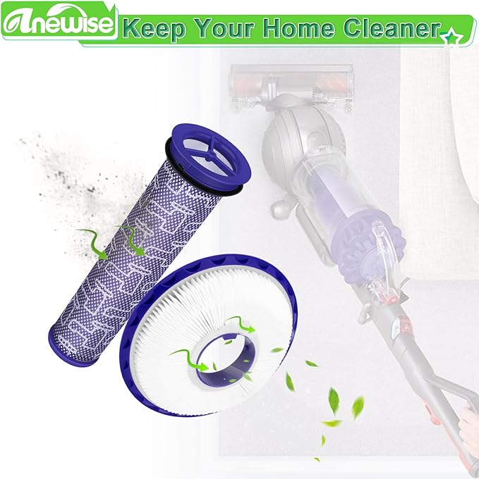Anewise Filter Replacements for Dyson DC41, DC65, DC66, UP13, UP20 Multi Floor, Ball and Animal Vacuum, 2 Post Filters & 2 Pre Filters, Replaces Part # 920769-01 & 920640-01