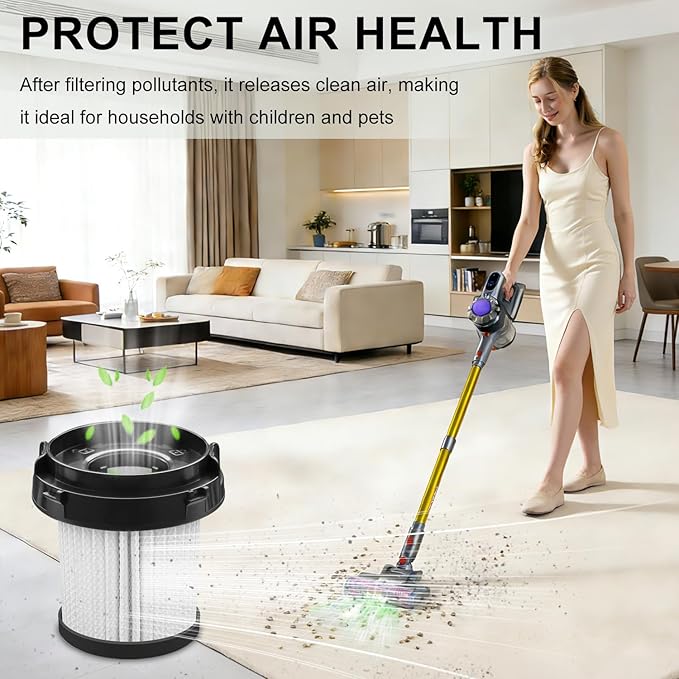 Cordless Vacuum Cleaner HEPA Filter Compatible with SVHT Cordless vacuum Cleaner, 4-Pcs