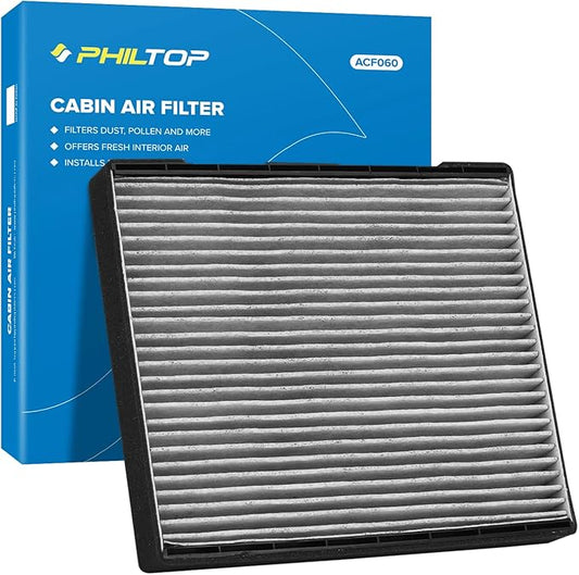 PHILTOP HEPA Cabin Air Filter w/Activated Carbon, Compatible with CF10329 Hyundai Elantra 2001-2006, Tiburon 2003-2008, Entourage 2007-2008, Kia Sedona 2006-2010