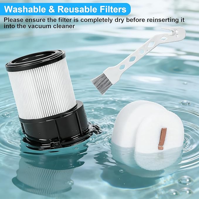 IP1251 IP3251 Filter Replacement for Shark PowerDetect Clean & Empty Cordless Stick Vacuum IP3251 IP3253 IP1255 IP1251, Include 1 Post-Motor Filter + 3 Foam & Felt kit for Handheld Vacuum