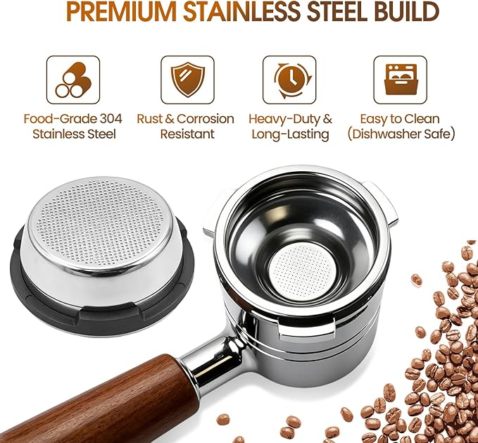 Coffee Single Cup Filter Basket Compatible with Ninja Luxe Cafe Accessories ES601 ES701, Stainless Steel Coffee Pressurized Porous Filter(Single)
