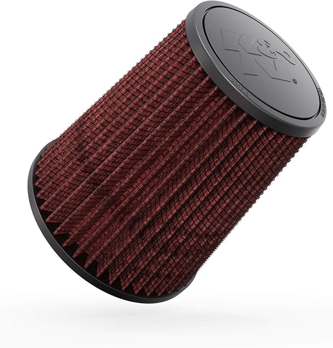 K&N High-Flow Original Lifetime Universal Clamp-On Air Filter: High Performance, Premium, Washable: Flange Diameter: 4 In, Filter Height: 7 In, Flange Length: 0.625 In, Shape: Round Tapered, RF-1015
