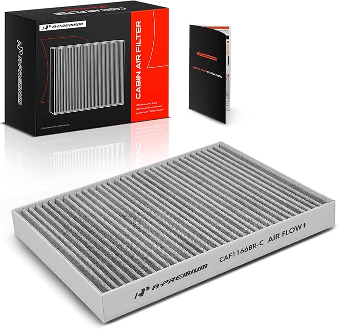 A-Premium Cabin Air Filter Compatible with Chrysler & Dodge - 2011-2020 300, 2011-2022 Challenger, 2011-2022 Charger, Replace# 68071668AA, with Activated Carbon