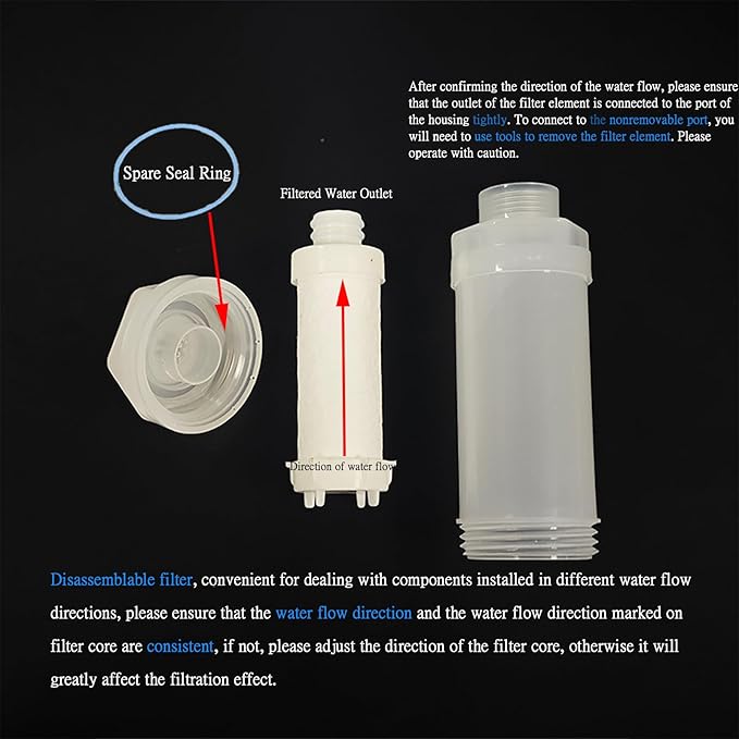 Shower Head Filter for Hard Water Bathroom Accessories Water Filter Vitamin C Replacement Cartridge Remove Chlorine Fluoride Improves Skin Condition Protects Hair Lavender Scent