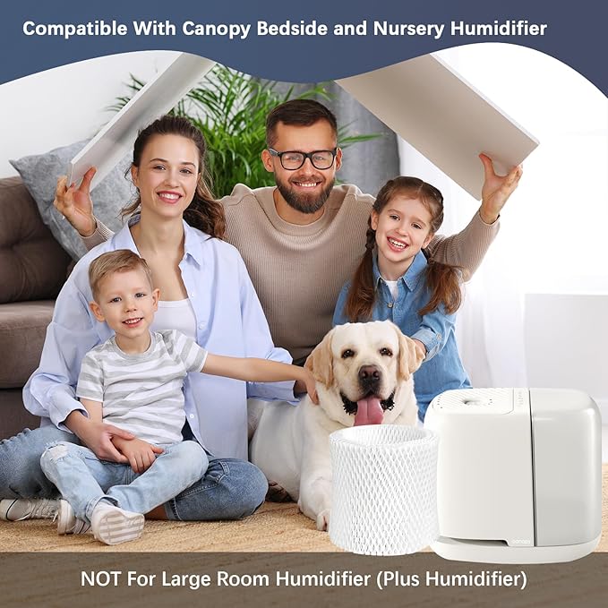 4 Pack Bedside Humidifier Filters Replacement Compatible with Canopy Bedside and Nursery Humidifiers(NOT for Canopy Plus Humidifier)