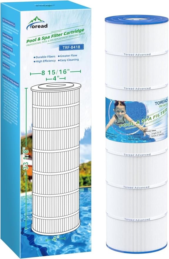TOREAD CS200 Pool Filter Replaces Jandy CS200, PJANCS200, Ultral-B9, R0462400, Unicel C-8418, Filbur FC-0823, 200 Sq. Ft Pool Filter Cartridge 1 Pack