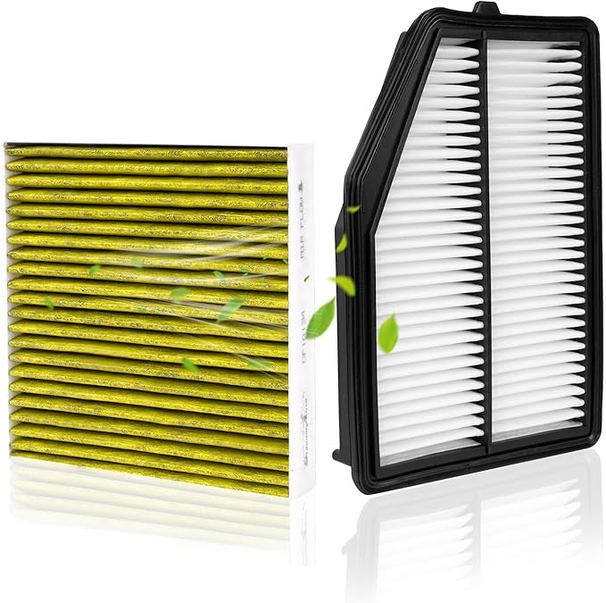 Engine & Cabin Air Filter Set for 2015-2016 Honda CR-V CRV 2.4L - Activated Carbon - Automotive Replacement Accessories #17220-5LA-A00 CF10134