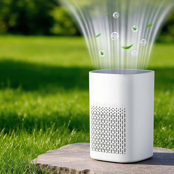 Quiet Compact Air Purifier for Desktop Use – Effective Odor Remover for Bedroom, Kitchen, and Office – HEPA Filter Traps Pet Hair, Smoke, and Airborne Irritants, Keeps Small Spaces Fresh