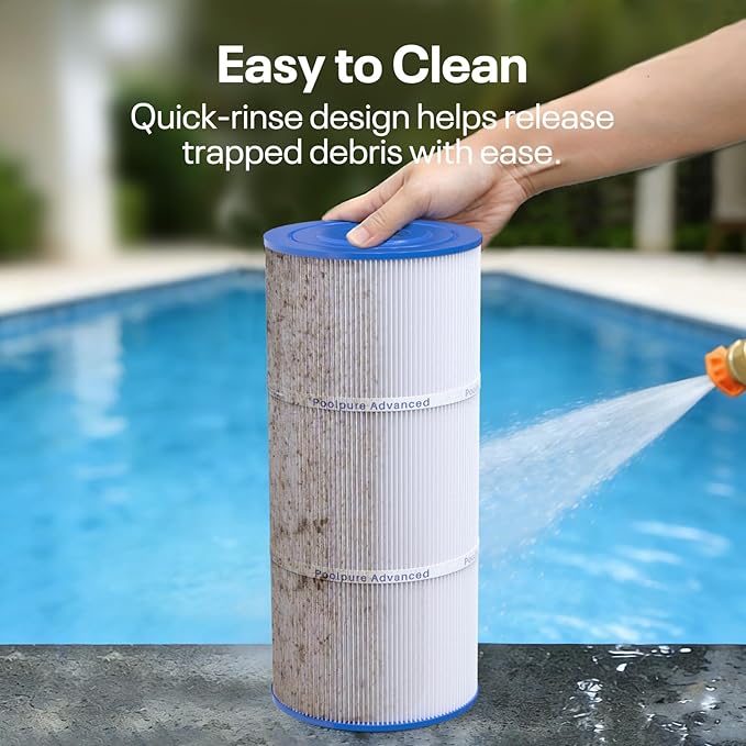 POOLPURE C-8465 Spa Filter Replaces Watkins 31114, Pleatco PWK65, Filbur FC-3960, 71827, 71828, Watkins 65 sq.ft Tiger River Spa Filter 2 Pack (White)