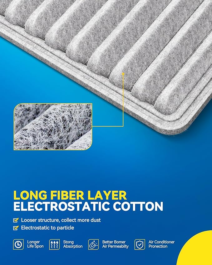 PHILTOP HEPA Cabin Air Filter w/Activated Carbon, Compatible with CF10138 Toyota Highlander 2001-2007, Lexus RX300 1999-2003, IS300 2001-2005, Carbon Filter Up Dust Pollen Odor