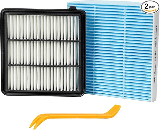 Engine Air Filter&Cabin Air Filter Combo Pack-Compatible with Honda CRV CR-V 1.5T 2023-2026;Civic 1.5T 2022-2026,Accord 1.5T 2023-2026-CA12932&CF11182