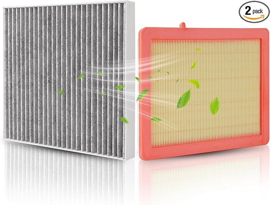 Engine & Cabin Air Filter for Chevrolet Equinox 2018-2026, GMC Terrain 2018-2026 Air filter for Car Replacement CF11966 CA12260 Automotive Accessories-2 Pack