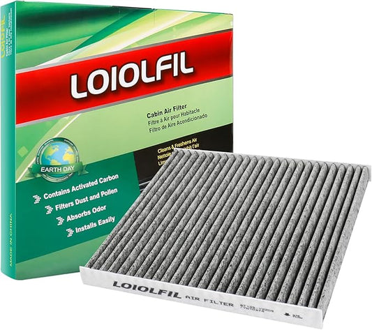 Cabin Air Filter Replacement for Toyota Tacoma 2005-2023, Dodge Dart 2013-2016, Pontiac Vibe 2003-2008 CF10374 FD374 CP374 BE-374 with Activated Carbon 1 Pack