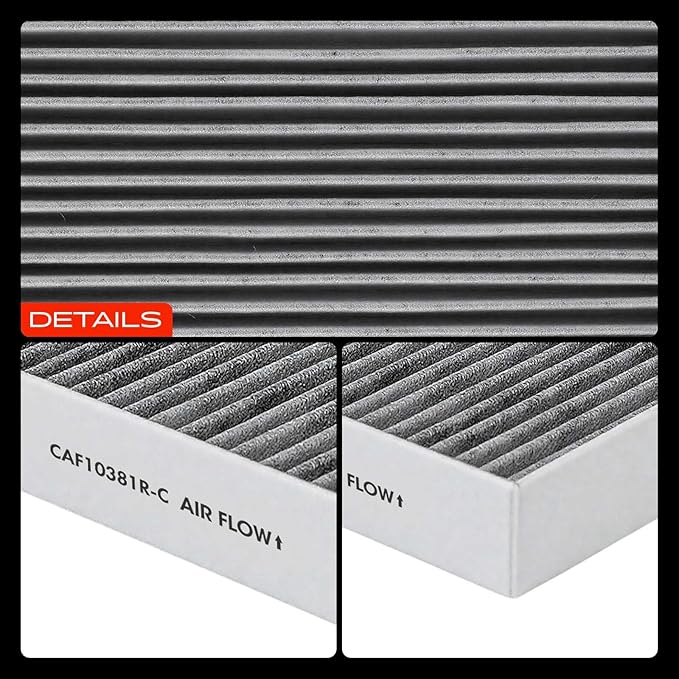 A-Premium Cabin Air Filter with Activated Carbon Compatible with Hyundai Sonata 2006-2008, Santa Fe 2007-2009, Azera 2006-2009 & Kia Optima 2006-2010, Magentis 2005-2010, Replace# 087903K000
