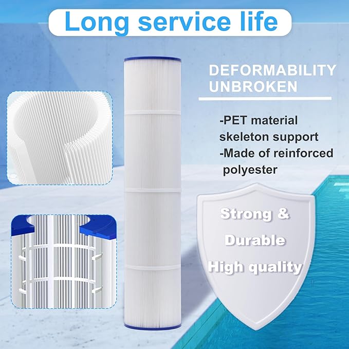 CCP520 Pool Filter Cartridges Compatible with Pleatco PCC130 Pool Filter,R173578 Pool Filter 4 Pack,Unicel C-7472,Clean and Clear Plus 520, Fc-1978,Fc-6475,520 Sq.Ft