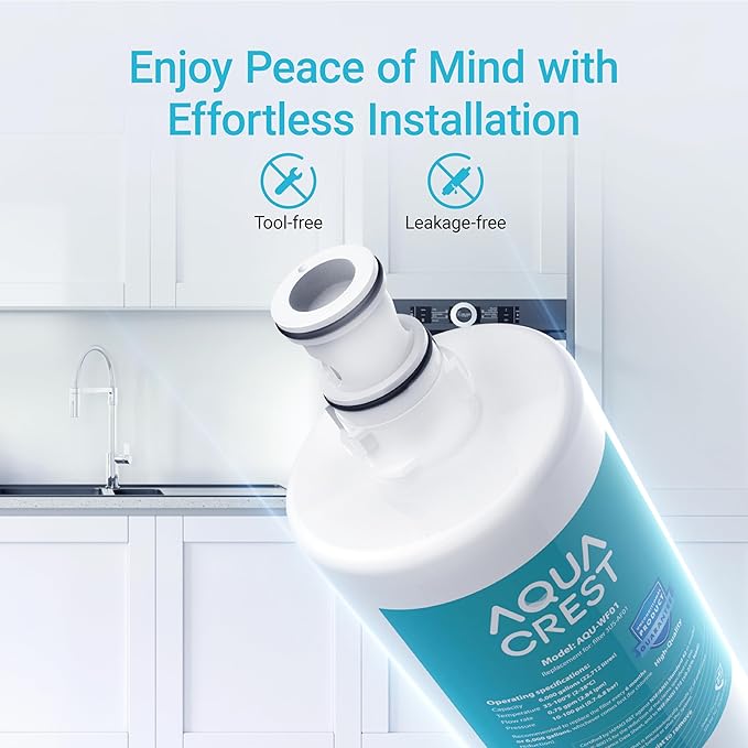 AQUA CREST 3US-AF01 Under Sink Water Filter, Replacement for Standard Filtrete® 3US-AF01, 3US-AS01, Aqua-Pure AP Easy C-CS-FF, WHCF-SRC, WHCF-SUFC, WHCF-SUF Water Filter, NSF/ANSI 42 Certified, 2 Pack