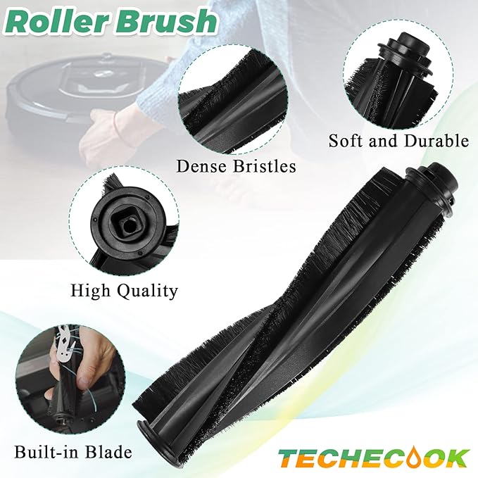 Replacement Parts for Shark ION Robot AV751 AV752 AV753 RV700_N RV720_N RV850 RV851WV Vacuum Cleaner Accessories by Techecook - 6 Side Brushes,3 Filter,1Main Brush,1 Filter Guard,1 Cleaning Brush