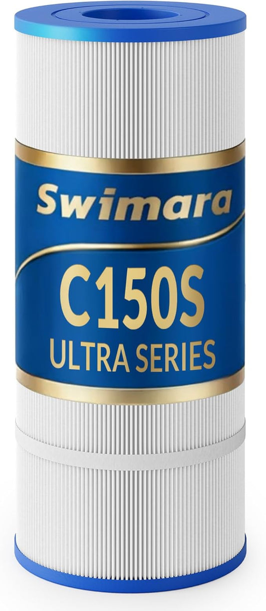 Pool Filter Cartridge, 5oz Trilobal Heavy-Duty Fabric, Ultra Series, Compatible with Hayward SwimClear C150S, Replacement for CX150XRE CS150E PA150S, 150 Sq. Ft. (10.1" Dia)