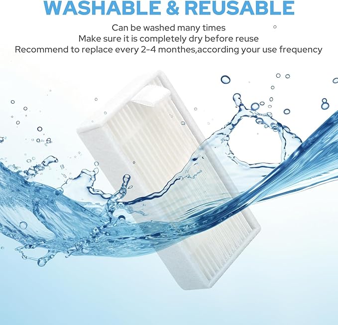 Filters Replacement for ILIFE V3s V3s pro V5 V5s V5s Pro V5s Pro 2 V5s Plus Noisz S5 Robotic Vacuum Cleaner - HEPA Vacuum Filter - 12 Pack