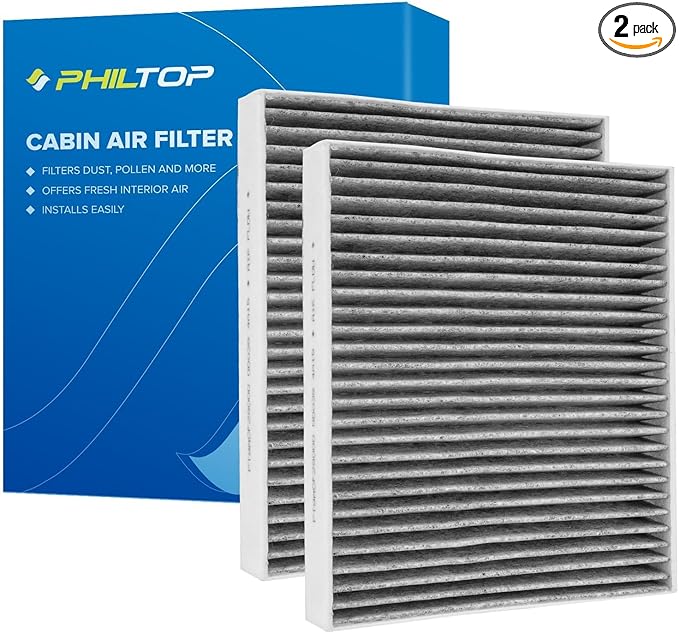 PHILTOP HEPA Cabin Air Filter w/Activated Carbon, Compatible with CF12157 Toyota RAV4, Camry, Corolla, Highlander, Sienna, Prius, Venza, C-HR, Corolla Cross, Avalon, Prius Prime, RAV4 Prime