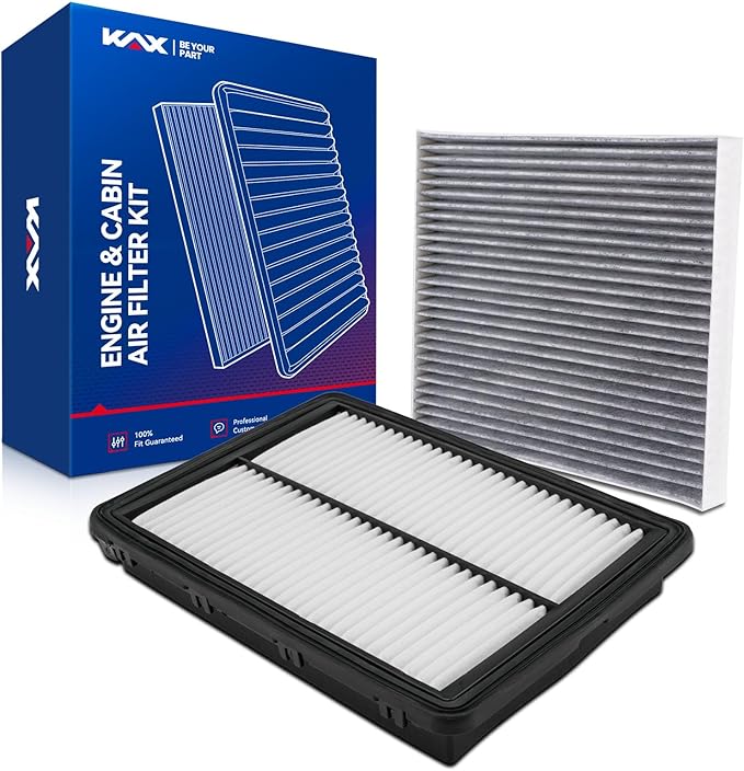 KAX Engine & Cabin Air Filter Kit, Replacement for Kia Optima 2016-2020 (2016 only GAS not for FHEV), Hyundai Sonata Hybrid Models 2016-2019, Replace# CA11942 CF12159