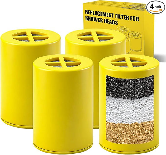 (4-Pack) Shower Filter Replacement Compatible with Afina Filter Showerhead & Shower Filter, for Hard Water Remove Chlorine And Other Impurities