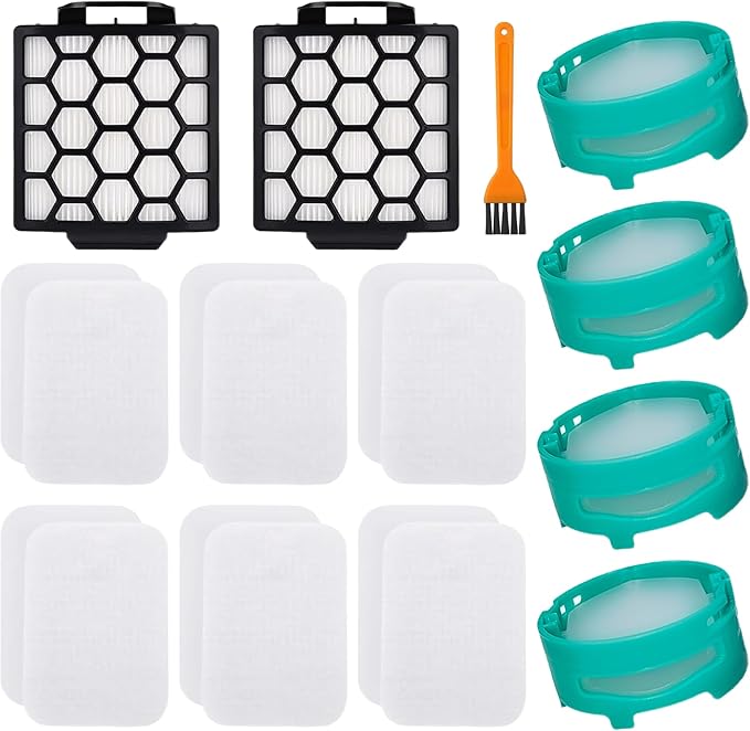 ZU102 Filter Fit for Shark ZU100 ZU102 Rotator Pet Upright Vacuum, 2 HEPA +6 Foam & Felt Filters +4 Odor Neutralizer Cartridge, Replacement Parts # 1238FT60 & 1239FT60 & 1541FC3000