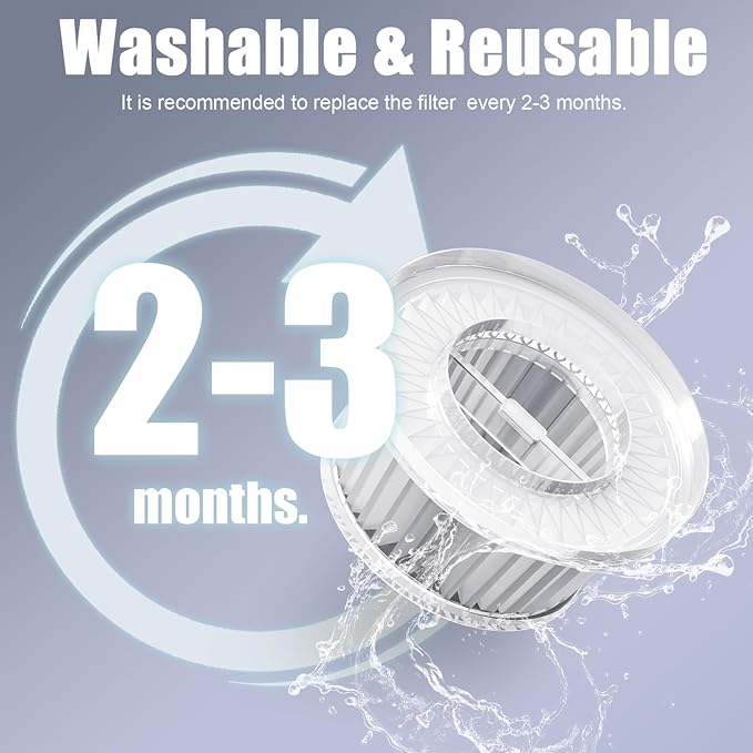 2-Pack Reusable HEPA Filters for Hayousui 4.3Kpa Mini Keyboard Vacuum Cleaner KVC05 - Replacement Filter HEPA Filtration for Car Handheld Vaccum