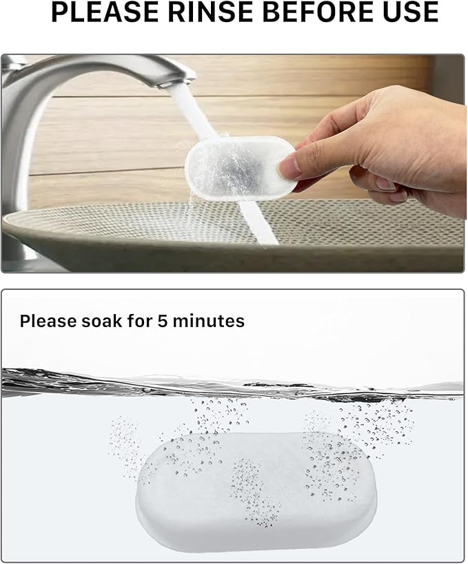 SOOFPET Cat Water Fountain Filters: 24 Pack Pet Fountain Filters, Replacement Filter for 67oz/2L&108oz/3.2L Stainless Steel Cat Fountains (12 Filters&12 Sponges)