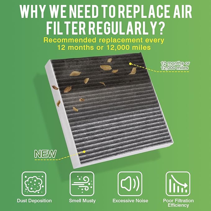 Cabin & Engine Air Filter Fit for 2019-2025 Cadillac XT4, 2016-2025 Chevrolet Malibu, 2021-2026 Buick Envision, 2018-2020 Regal Sportback, 2018-2020 Regal TourX Replace#CF11966 23430313