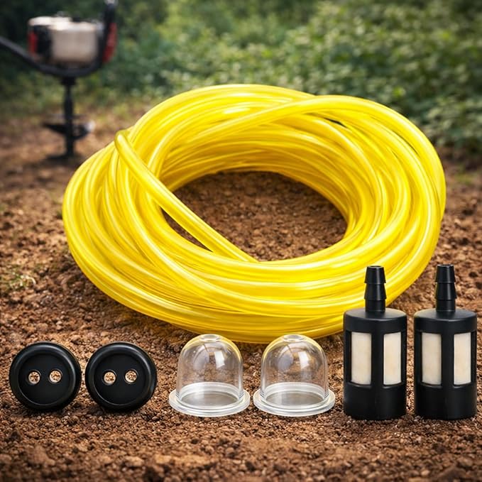 Podoy MC43 Fuel Line for Compatible with Earthquake E43 E43CE Auger Cultivator Fuel Filter Fuel Grommet Primer Bulb Repower Kit