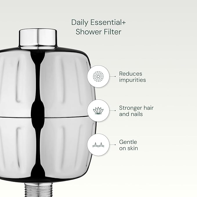 Aquabliss HEAVY DUTY Shower Filter – Latest Superior Advanced 30x Filtration - Universal Multi-Stage Shower Head Filter Reduces Chemicals, Chlorine & Odors - Chrome (SF500)