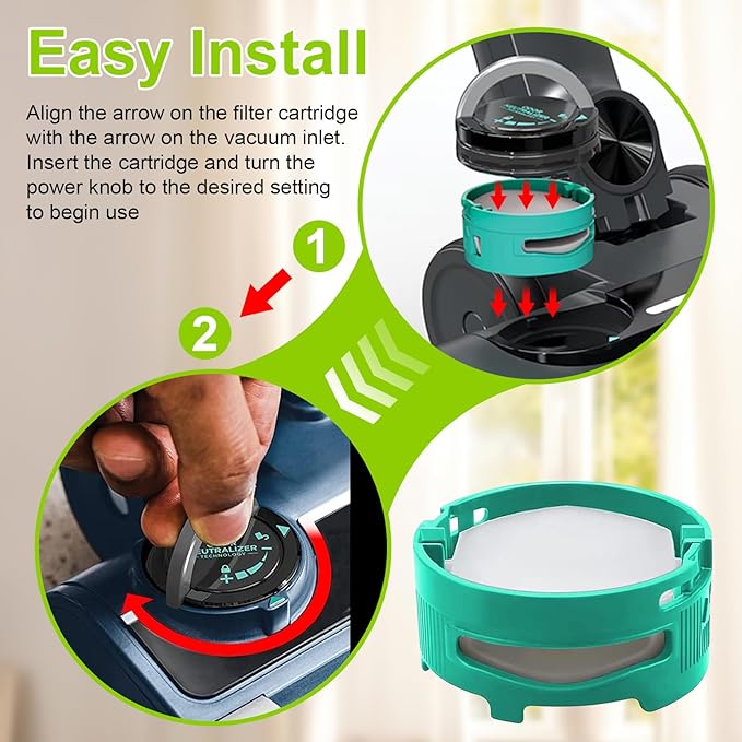 6 Packs Replacement Odor Neutralizer Cartridge for Shark IZ862H AZ3000 AZ3002 HZ3000 HZ3002 ZU102 LA702 UZ565H, Replacement for Shark Vacuum Cleaner Odor Neutralizer And air Purifier, Part 1541fc3000