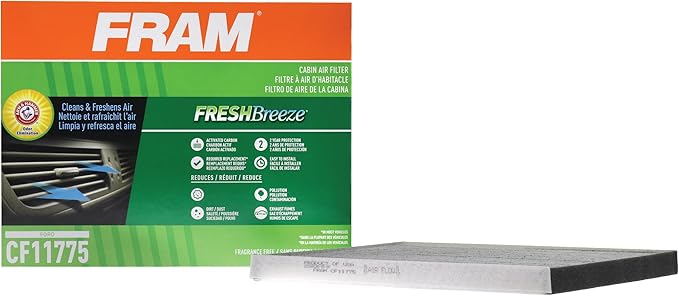 FRAM Fresh Breeze Cabin Air Filter with Arm & Hammer Baking Soda, CF11775 for Ford Vehicles
