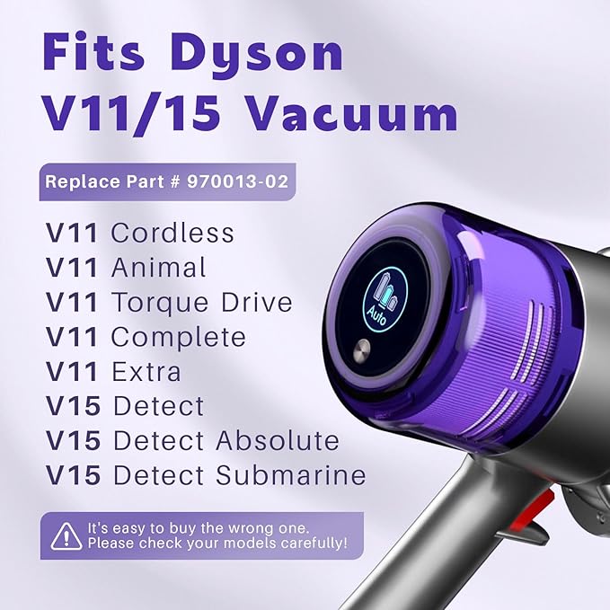 4 Pack V11 Vacuum Filters Replacement for Dyson-V11 Animal V11 Torque Drive V11 Extra V11 Complete V15 Detect V15s Detect Submarine Cordless Vacuum Cleaners, Replace Part # 970013-02