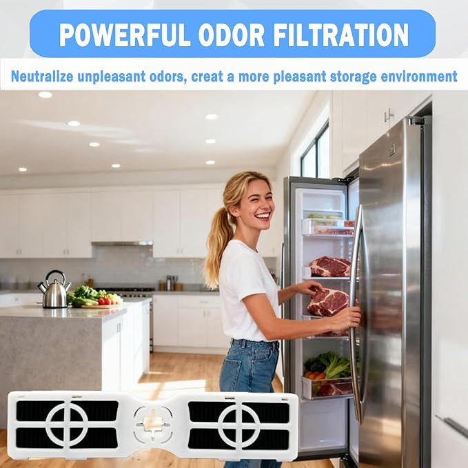 3 Pcs Refrigerator Air Filter Replacement Compatible with Frigidaire GRMC2273CF00, GRMC2273BF, GRMC2273CF, GRMC2273CF03, GRFS2853AF0
