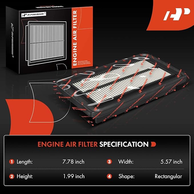 A-Premium Engine Air Filter Compatible with Honda Fit 2015 2016 2017 2018 2019 2020, L4 1.5L, Replace# 172205R0008