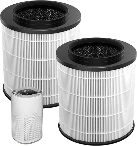 12030 Replacement Filter, Compatible with Clorox Medium Room HEPA Air Purifier 11030 & 11031, 1,000 Sq. Ft. Capacity, 3-in-1 HEPA Filter for Dust, Pet Dander, Pollen, #12030, 2-Pack