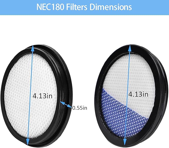 Rapidclean Pro Filter Only Compatible with Eureka Rapidclean Pro Stick NEC180 NEC280TL NEC380 NEC480 NEC185 NEC186 NEC190 Vacuum Cleaner.