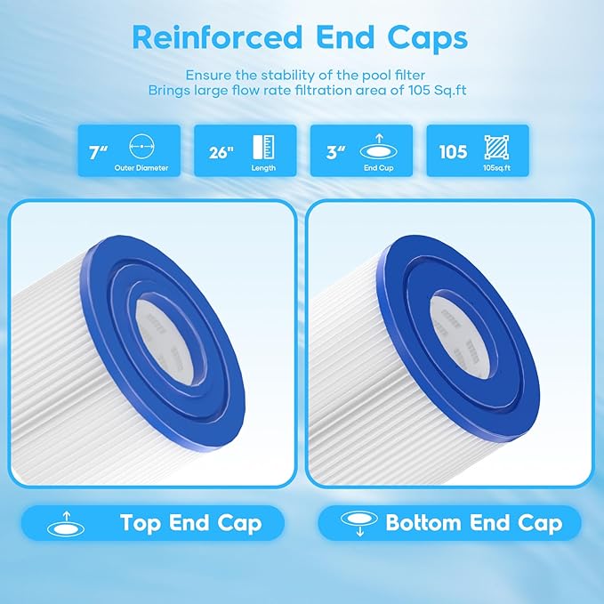 CCP420 Pool Filter Cartridges Replacement for PCC105,FC-1977,PCC105-PAK4,C-7471,178584,FC-6470,R173576,Ultral-A6,817-0106,Clean＆Clear Plus 420,105Sq.ft,4 Pack