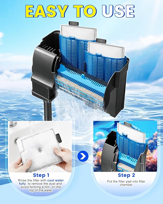 16+12 Pcs Large Filter Cartridges Compatible with Aqueon QuietFlow LED PRO Power Filter 20, 30, 50, 75, for QuietFlow E Internal Power Filter Size 40, Filter Cartridges for Aquarium Filtration