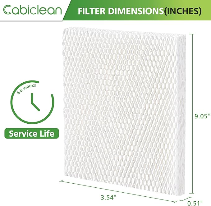 Cabiclean 4-Pack Humidifier Wicks Filter Replacement for Vornado MD1-0034 | Compatible with Evap40, Evap2, EV100, EV200, EVDC300, EVDC500 Evaporative Humidifier Models
