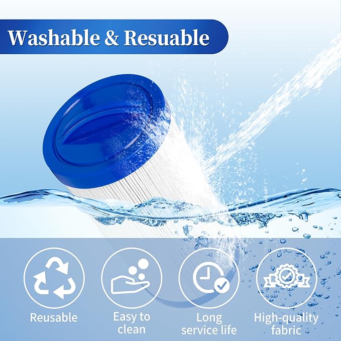 1-Pack PWW35L Hot Tub Filter Cartridge Replacement for Plea tco PWW35L, Unicel 4CH-935, Waterway 817-4035, Master Spas, Filbur FC-0170, 35 Sq.Ft Pool Spa Filter with 1-2/3" SAE Thread