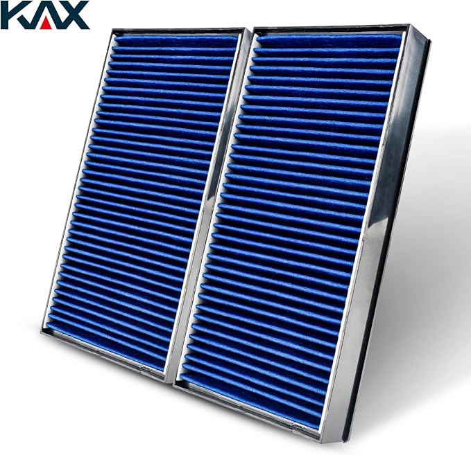 KAX Premium HEPA Cabin Air Filter with Dual Active Carbon, CF10936 Replacement for BMW X5 2007 2008 2009 2010 2011 2012 2013 2014 2015 2016 2017-2019, X6 08-19, Passenger Compartment Air Filter, 1Set